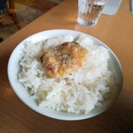 大岩亭 - ご飯にのり