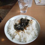 大岩亭 - ご飯にのり