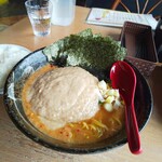 大岩亭 - 辛いのりラーメン特鳥3辛カタ