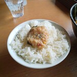 大岩亭 - ご飯にのり