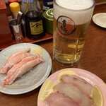 もりもり寿し 近江町店 - 朝ビール♡