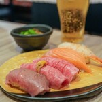 黄金出汁しゃぶと江戸前寿司 肉のあさつ - 