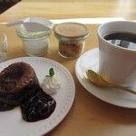 くわの木Cafe - ランチ+フォンダンショコラ400円＋コーヒー200円