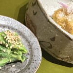 焼とり 常世長鳴鳥 - 菜の花の酢味噌和え