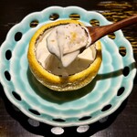 銀座焼とり 京丹波 - 蛤の柚蒸し