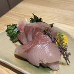 釜飯と鶏料理 釜よし - 本日の鮮魚お造り ブリ