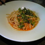トラットリア・コバスタイオ - リングイネ大山地鶏と万願寺とうがらしのラグー