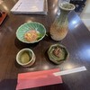 禅味 寿 - いかの塩辛・麒麟山熱燗