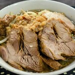 夢を語れ 鳥栖総本店 - 小ラーメン豚3枚 ニンニクヌキヤサイスクナメ