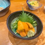 玄鮨 - 雲丹(つまみで)甘くて舌触り、後味、全てパーフェクト。