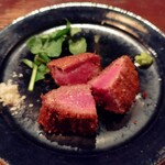 カントニクス - ラムカツ。外側カリッと中ジューシー。美味しかった♪