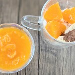 角上魚類 - 残りの半分は・・せとかとばななとギリシャヨーグルトパフェ♡♡♡相性100％♬♬