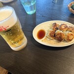 麺屋 我ガ - 焼き餃子(6個)&生ビール