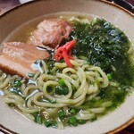 屋宜家 - アーサそば（ミックス）