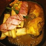 アルカサール - 炭火焼きハンバーグ150g❤ベーコン、チーズトッピング♪