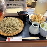 粗挽きそば 手打ち 日本橋福田雅之 - かき揚げ天せいろ 十割そば ・大盛り 