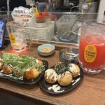 タコとハイボール - 料理写真:九条ネギマヨと塩タコ