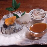 てんまさ - あんこうフルコース4400あんこう供酢(皮・身・胃袋)