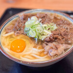日和製麺 - 料理写真:肉うどん並 ＋ 生たまご ＋ ブランド牛肉☆