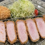とんかつ 螢水 - 岩中豚 特上ロース(130g)とメンチカツ(50g)(2,970円)