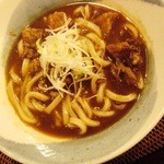 ちゃくら - 鰹と昆布の甘辛いお出汁と合わせた。　【ちゃくらカレーうどん　¥６５０】