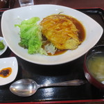 廣石 - 1月のあんかけオムライス(中華丼味?)、ランパス利用で￥540
