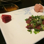 喰快 - 小鉢:刺身3点盛り