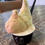 四十雀カフェ - 私がいただいた 「キャラメル」「伊予柑」「アップルパイ」