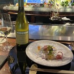 八王子うかい亭 - ヒラメのマリネ　フランスヴィオニエ