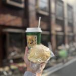 ハモンカフェ - メロンパン　アイスコーヒー