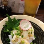 おでんと焼とり 小坊主 - イカの黄身醤油和え（580円）