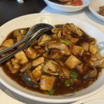 白龍 - 鶏肉とさつま芋の黒胡椒炒め