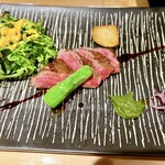 食幹 渋谷 - ミスジか、トモサンカクか、シンタマのステーキ
