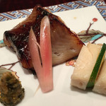 日本料理 とくを - 2015/1 銀鱈の味噌漬けと帆立の塩焼き