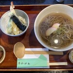 そば&Cafe なかがわ - ミニ天丼とかけそば