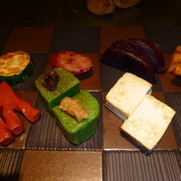 鉄板焼 銀杏 - 焼き野菜仕上がり