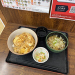 元気ダイニングヒライ東町店 - 大江戸カツ丼（大盛）ミニうどんセット