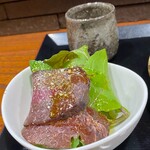 そば くら富 - 自家製飛騨牛の生ハム&ルッコラ(トッピング)