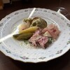 ORTAGGIO - 前菜　真鯛のカルパッチョ、前沢牛のローストビーフ他