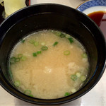 錦州寿司 - ランチの白身魚のみそ汁