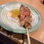 旬菜炭火焼 燎 - 料理写真:鶏レバー（胡麻油＆塩＆レア焼き）