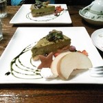 服部珈琲工房 - 抹茶と小豆のチーズケーキ