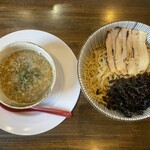 ごわ麺一ノ里 - 料理写真:ざる(超スープ)  ばら海苔