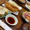 とみ家 - エビ・ちらしセット 1900円、卵焼き 400円