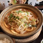 葱や平吉 - ・煮込みうどん(みそ、半ライス付き)