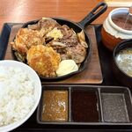 からやま - 料理写真:しょうが焼き2種盛り定食