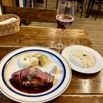 MEAT YOU - 気分だけ ノンアル 赤ワイン♪ ご飯を少なめで頂きました