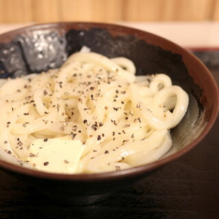 手打十段 うどんバカ一代 - 釜バターうどん 小 '15 1月上旬