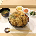 神楽桟 - 牡蠣天丼（特上）¥2500