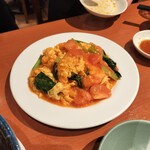 刀削麺 西安飯荘 - きくらげ玉子トマト